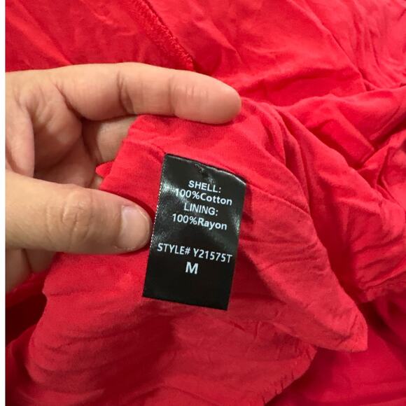 Pomander Place by Tuckernuck Women’s M Mabel Tiered Maxi Dress Hibiscus Red - Picture 14 of 16